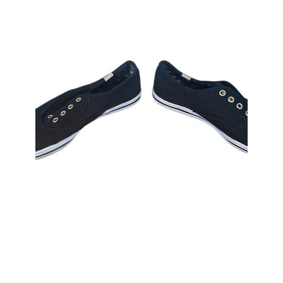 Kate Spade X Keds Black Laceless Slip on Flat Sneakers Women Sz 5.5 - Picture 3 of 9